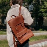 womens leather backpack