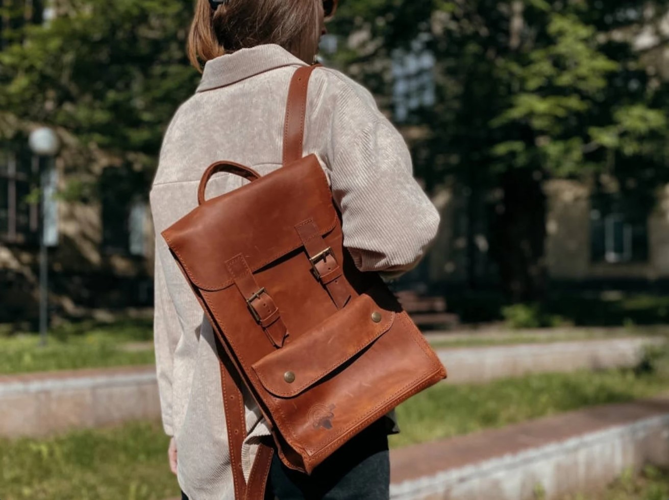 womens leather backpack