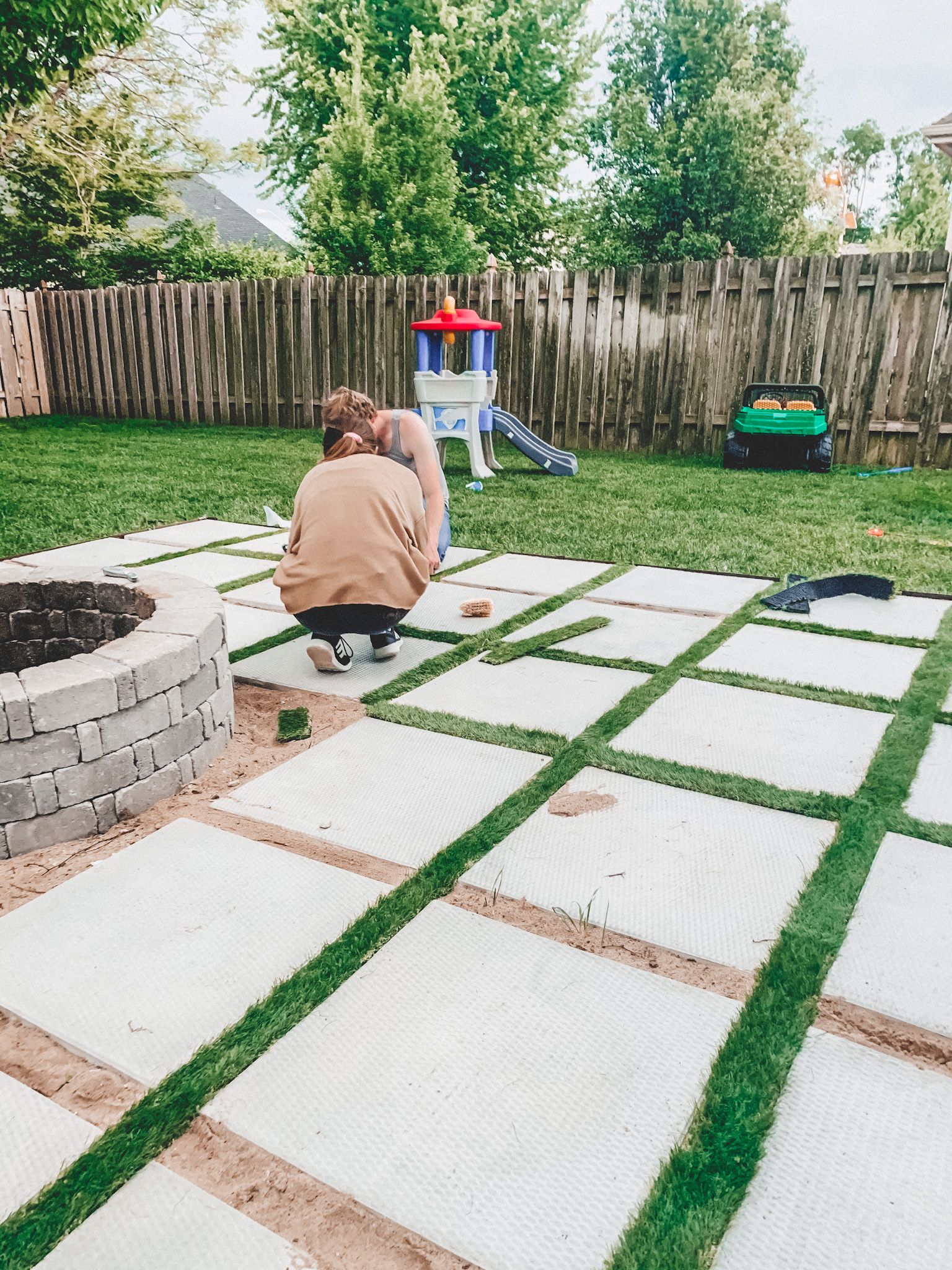 Pavers and turf